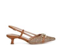 CAFèNOIR - Décolleté Bimateriale Con Morsetto, Da Donna, Colore Cuoio/nero, Taglia 35