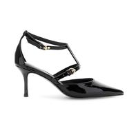 CafèNoir - Décolleté In Pelle Effetto Vernice Con Fibbie, Da Donna, Colore Nero, Taglia 38