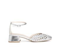 Cafè Noir C1FD9003 BALLERINA IN LAMINATO INTRECCIATO CON LACCIO ALLA CAVIGLIA