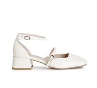 CafèNoir - Décolleté Open Shank in Nappa con Toppone E Laccio Caviglia, da Donna, Colore Osso, Taglia 38