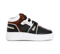 CafèNoir donna sneakers alta animalier e pelle Colore Nero