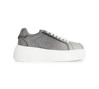 CafèNoir Donna Sneakers Lacci Suola Platform Tomaia Tessuto Colore Grigio
