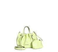 CAFèNOIR - Mini Tote Con Motivo Di Arricciatura, Tracolla Removibile, Da Donna, Colore Verde, Taglia Unica