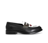 CafèNoir - Mocassino da Donna in Pelle con Patch, da Donna, Colore Multinero, Taglia 38