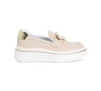 CafèNoir Mocassino Donna Platform con Morsetto Gioiello Colore Beige