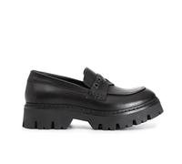 CAFèNOIR - Mocassino in Pelle con Occhielli, da Donna, Colore Nero, Taglia 36