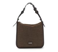 CAFèNOIR - Sacca Effetto Camoscio Con Microrivetti E Cabochon Con Pietre Decorative, Da Donna, Colore T.moro, Taglia Unica