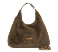 CafèNoir - Sacca In Pelliccia Sintetica Con Spallaccio E Logo, Da Donna, Colore Visone, Taglia Unica