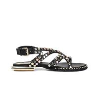 CAFèNOIR - Sandali Asimmetrici In Pelle Con Borchie Multicolor, Da Donna, Colore Nero, Taglia 36