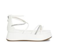 CafèNoir - Sandali Asimmetrico Con Mignons, Da Donna, Colore Bianco, Taglia 39