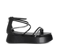 CAFèNOIR - Sandali Asimmetrico Con Mignons, Da Donna, Colore Nero, Taglia 37
