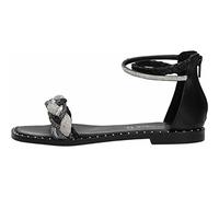CAFèNOIR sandali chiusi dietro con zip con strass e rafia nero 36