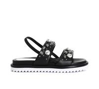 CAFèNOIR Sandali Frate con Strass da donna Nero Taglia 39