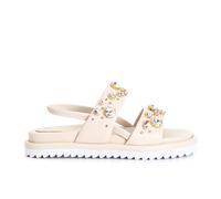 CAFèNOIR - Sandali Frate Con Strass, Da Donna, Colore Pesca, Taglia 37