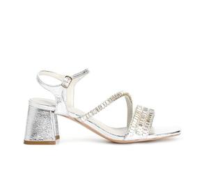 CAFèNOIR - Sandali Gilda Con Strass, Da Donna, Colore Argento, Taglia 38