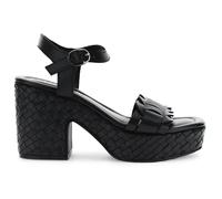CAFèNOIR - Sandali Gilda In Pelle Zeppa Fasciata Intreccio, Da Donna, Colore Nero, Taglia 41