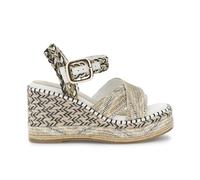 CAFèNOIR - Sandali Gilda In Tessuto Su Zeppa Fasciata, Da Donna, Colore Multi Bianco, Taglia 38