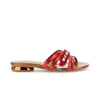 CAFèNOIR - Sandali Modello Ciabatta In Effetto Pelle Laminata Con Acc. Strass, Da Donna, Colore Rosso, Taglia 37