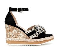 CafèNoir sandali tallone chiuso con zeppa alta Colore Nero