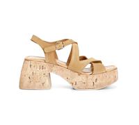 CafèNoir Sandalo Donna con Platform e Tacco Largo Colore Marrone