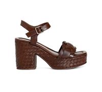 CafèNoir Sandalo Donna con Platform Intrecciata Colore Marrone