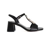 CafèNoir Sandalo Donna con Tacco Medio e Accessorio Dorato Colore Nero