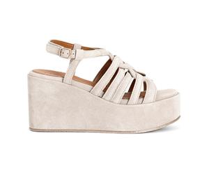 CafèNoir Sandalo Donna Platform Chiaro con Listini Intrecciati