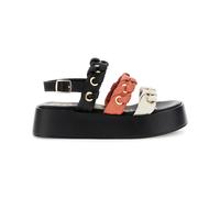 CafèNoir Sandalo Donna Platform Tricolore con Fasce Intrecciate