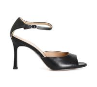 CafèNoir - Sandalo In Pelle Con Laccio Alla Caviglia, Da Donna, Colore Nero, Taglia 36