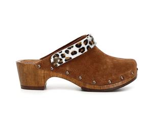 CafèNoir Sandalo Platform punta chiusa Tomaia Camoscio Colore Marrone