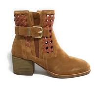 CAFèNOIR Scarpe Donna Tronchetto in Pelle scamociata a Intreccio con Fibbia Marrone DS24CN03 EN6003 40