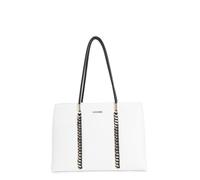 CAFèNOIR - Shopping Bag Con Manici Tubolari, Da Donna, Colore Bianco, Taglia Unica