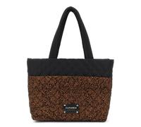 CafèNoir - Shopping Bag Trapuntata In Nylon Con Stampa Floccato, Da Donna, Colore Caramello/nero, Taglia Unica
