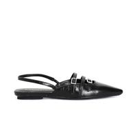 CAFèNOIR - Slingback in Pelle con Cinturini, da Donna, Colore Nero, Taglia 37