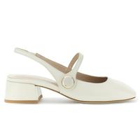 CAFèNOIR - Slingback in Pelle Vernice con Accessorio Bottone, da Donna, Colore Osso, Taglia 38