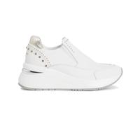 CafèNoir Slip-On con Borchie, Strass e Platform Tomaia Pelle Colore Bianco