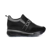 Cafe Noir Slipon in PELLLE con Fascia Logo Strass - C1DN1001 - Nero, 37