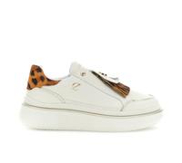 CAFèNOIR - Slip-on in Pelle con Dettagli in Effetto Cavallino, da Donna, Colore Crema Maculato, Taglia 35