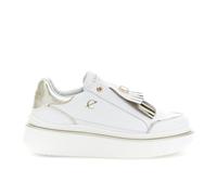CafèNoir - Slip-on in Pelle Rivestita con Dettaglio Frange, da Donna, Colore Bianco/Oro, Taglia 41