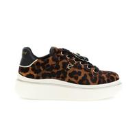 CafèNoir - Sneakers Allacciata in Pelle Effetto Cavallino, da Donna, Colore Maculato, Taglia 35