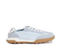 CafèNoir - Sneakers Allacciata in Tessuto Nylon E Pelle Scamosciata, da Donna, Colore Azzurro, Taglia 40