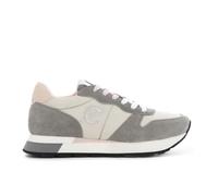 CAFèNOIR - Sneakers da Donna in Pelle Scamosciata e Tessuto con Lacci Colorati, Scarpe Casual Sportive Stringate con Logo Embossed e Monogramma, Calzatura Comoda da Donna