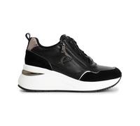 CafèNoir Sneakers Donna Lacci Zip Zeppa Tomaia Pelle Colore Nero