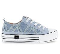 CAFèNOIR - Sneakers in Denim Sfrangiato, da Donna, Colore Jeans, Taglia 39