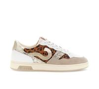 CAFèNOIR - Sneakers in Pelle E Cavallino Maculato, da Donna, Colore Bianco/maculato, Taglia 38