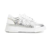 CafèNoir Sneakers Lacci Donna in pelle metallizzata Colore Argento