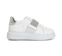CafèNoir Sneakers Slip-on Elastico Strass Tomaia Pelle Colore Bianco