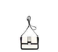 CAFèNOIR - Tracolla Con Pattina In Canvas Con Profili, Da Donna, Colore Nero, Taglia Unica