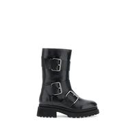 CafèNoir - Tronchetti A Tubo In Pelle Maxi Fibbie, Da Donna, Colore Nero, Taglia 38