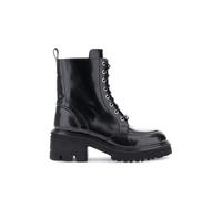 CAFèNOIR - Tronchetti Allacciato In Pelle Spazzolata E Accessorio, Da Donna, Colore Nero, Taglia 39